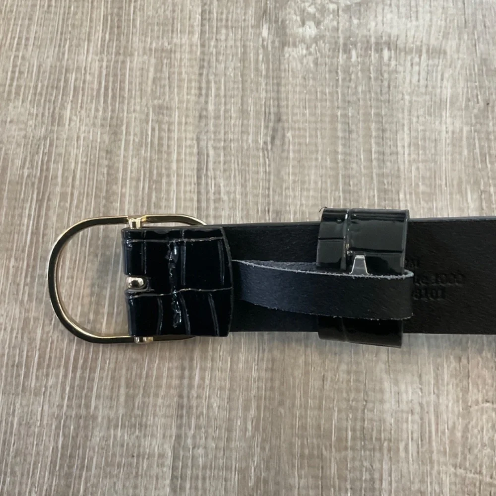 Halogen Nordstrom faux croc trouser belt
